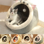 Sweet Cat Bed Warm Pet Basket - Kitten Lounger Cushion- Cat House Tent