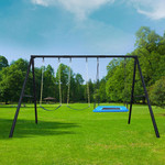 600lbs Large Metal Frame Outdoor Family Swing Set