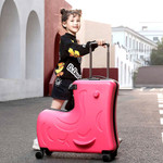 Kids Luggage 20" Carry On Scooter Suitcase Portable Travel Trolley Case