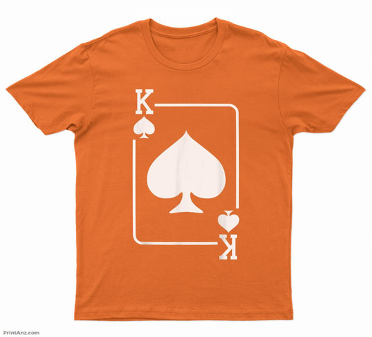 King of Spades Card Halloween Costume T-Shirt Size S-5XL