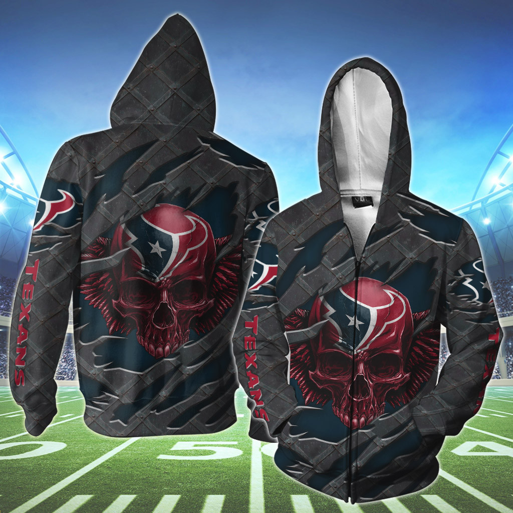 NFL Houston Texans Wings Skull 3D Shirt, Hoodie2