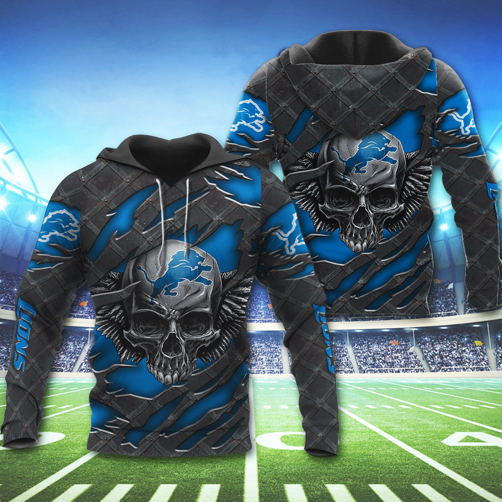 NFL Detroit Lions Skull Wings 3d shirt, hoodie1