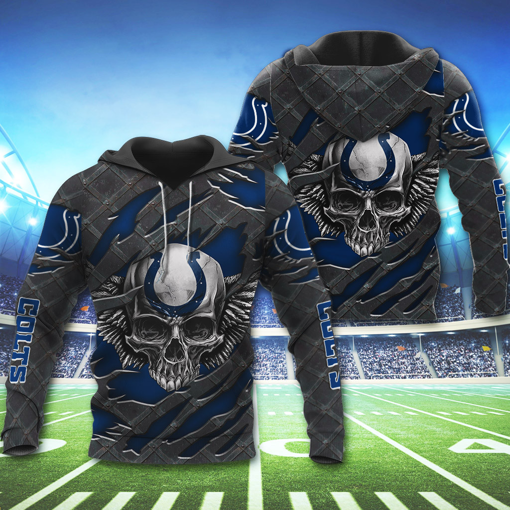 NFL Indianapolis Colts Skull Wings 3d shirt, hoodie1
