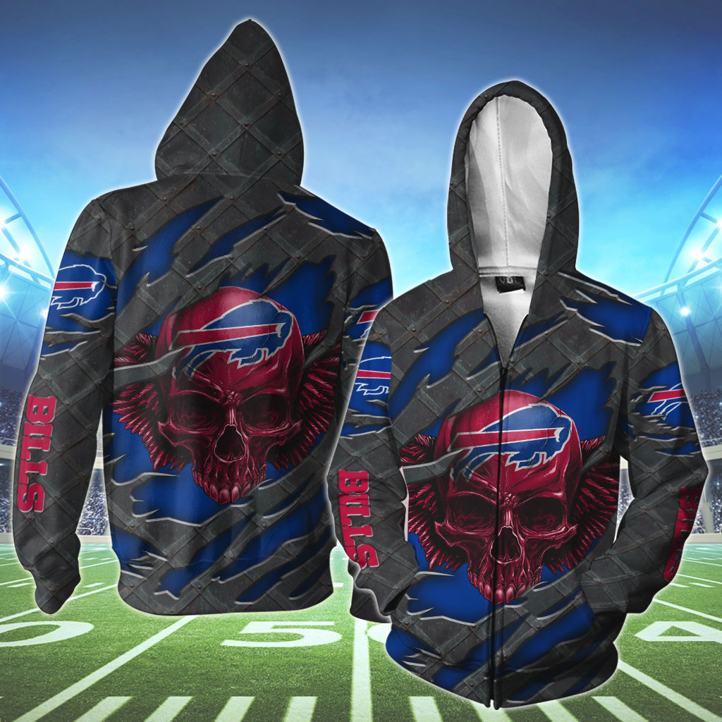 NFL Buffalo Bills Skull Wings 3d shirt, hoodie2