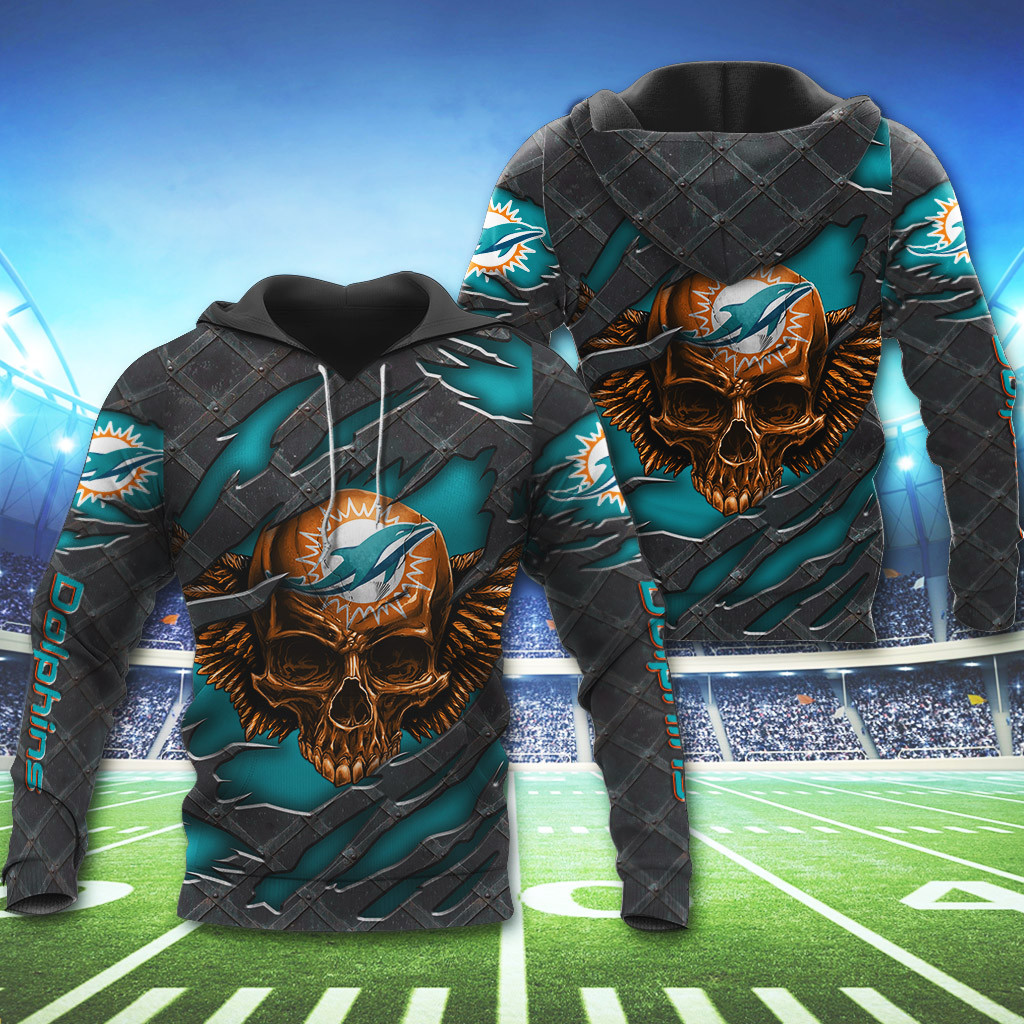 NFL Miami Dolphins Wings Skull 3D Shirt, Hoodie1
