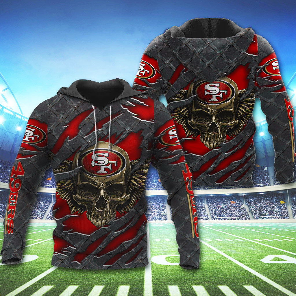 NFL San Francisco 49Ers Wings Skull 3D Shirt, Hoodie1