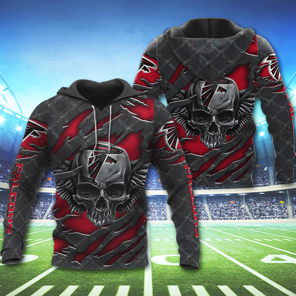 NFL Atlanta Falcons Wings Skull 3D Shirt, Hoodie1