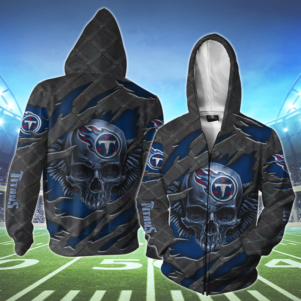 NFL Tennessee Titans Wings Skull 3D Shirt, Hoodie2