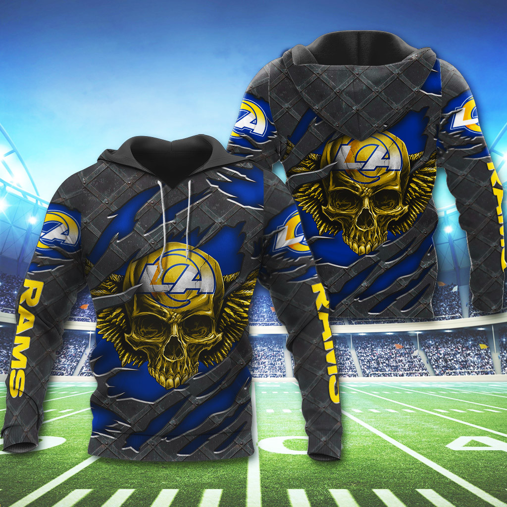 NFL Los Angeles Rams Wings Skull 3D Shirt, Hoodie1