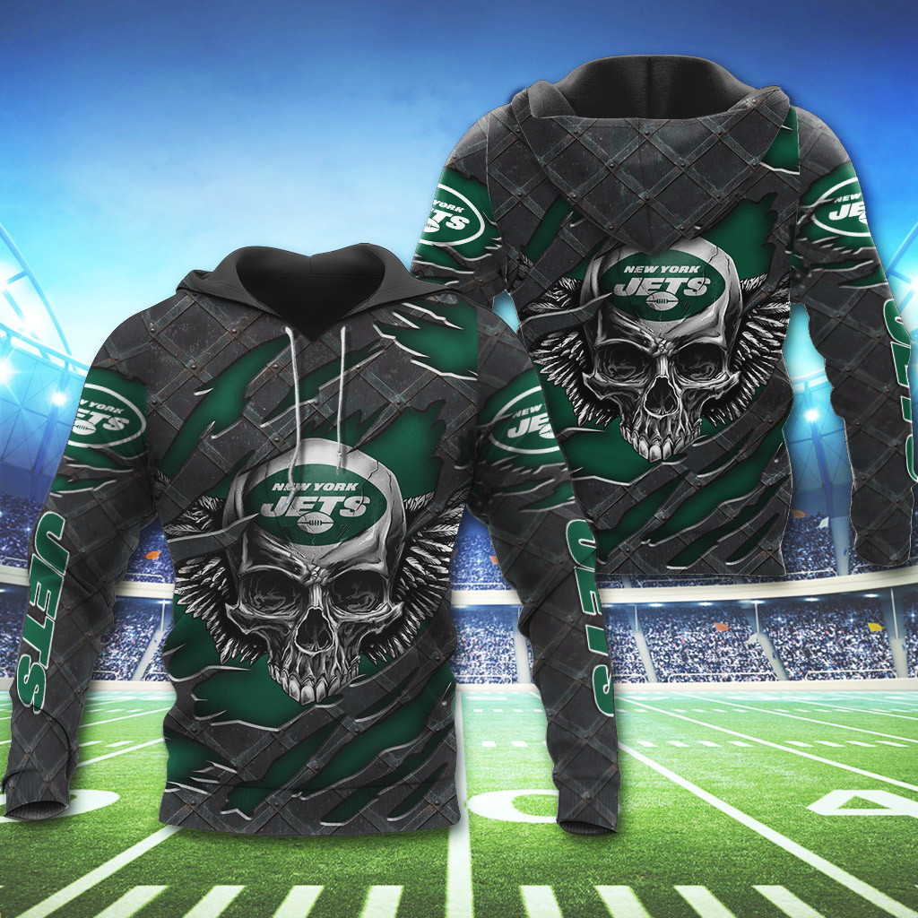 NFL New York Jets Wings Skull 3D Shirt, Hoodie1