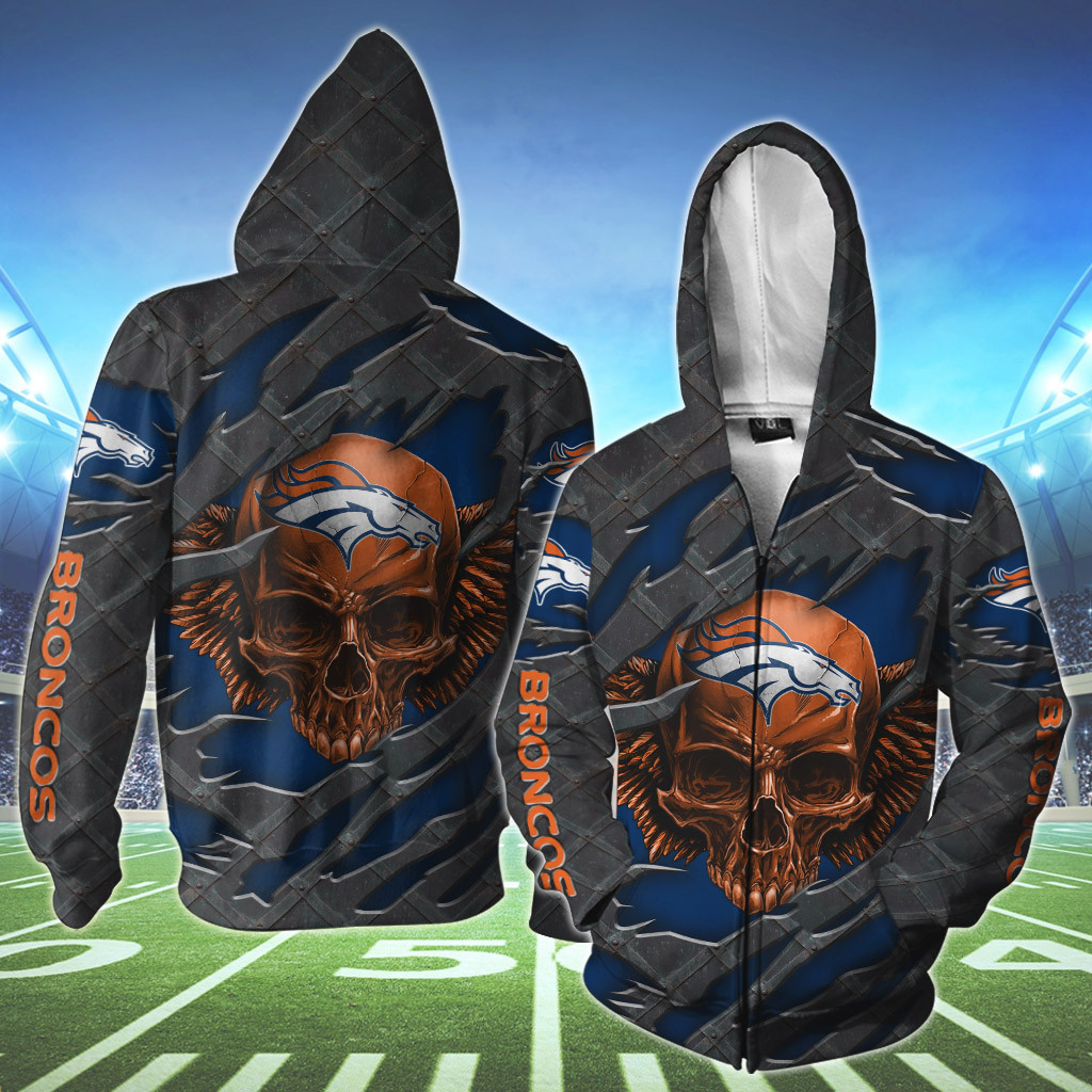 NFL Denver Broncos Skull Wings 3d shirt, hoodie2