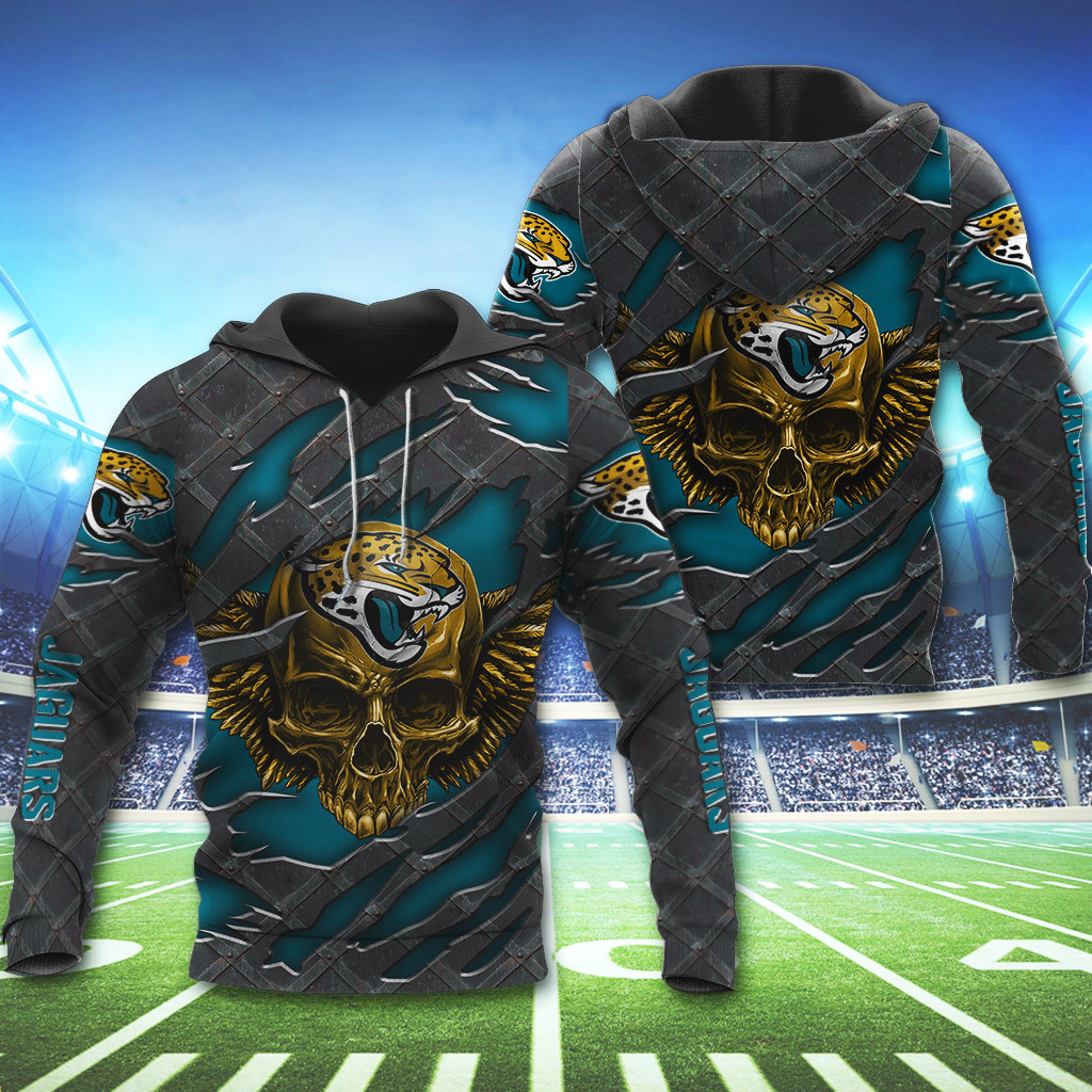 NFL Jacksonville Jaguars Wings Skull 3D Shirt, Hoodie1