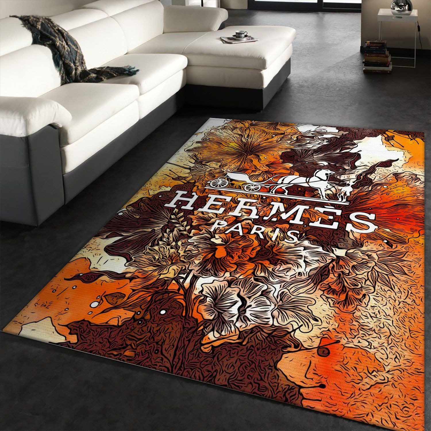Rugs in Living Room and Bedroom - Hermes area rug living room rug christmas gift us decor