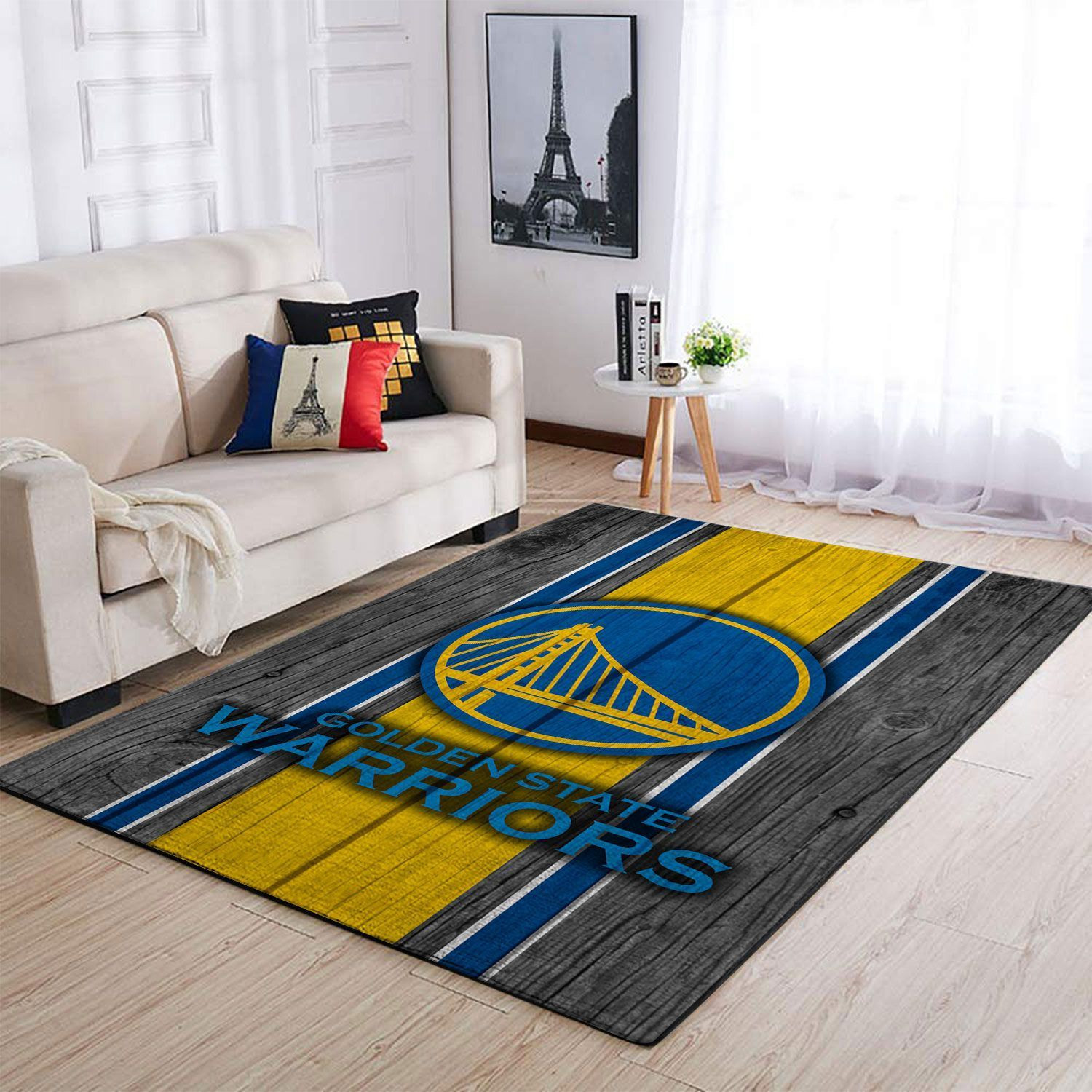 Rugs in Living Room and Bedroom - Golden state warriors nba team logo wooden style nice gift home decor rectangle area rug