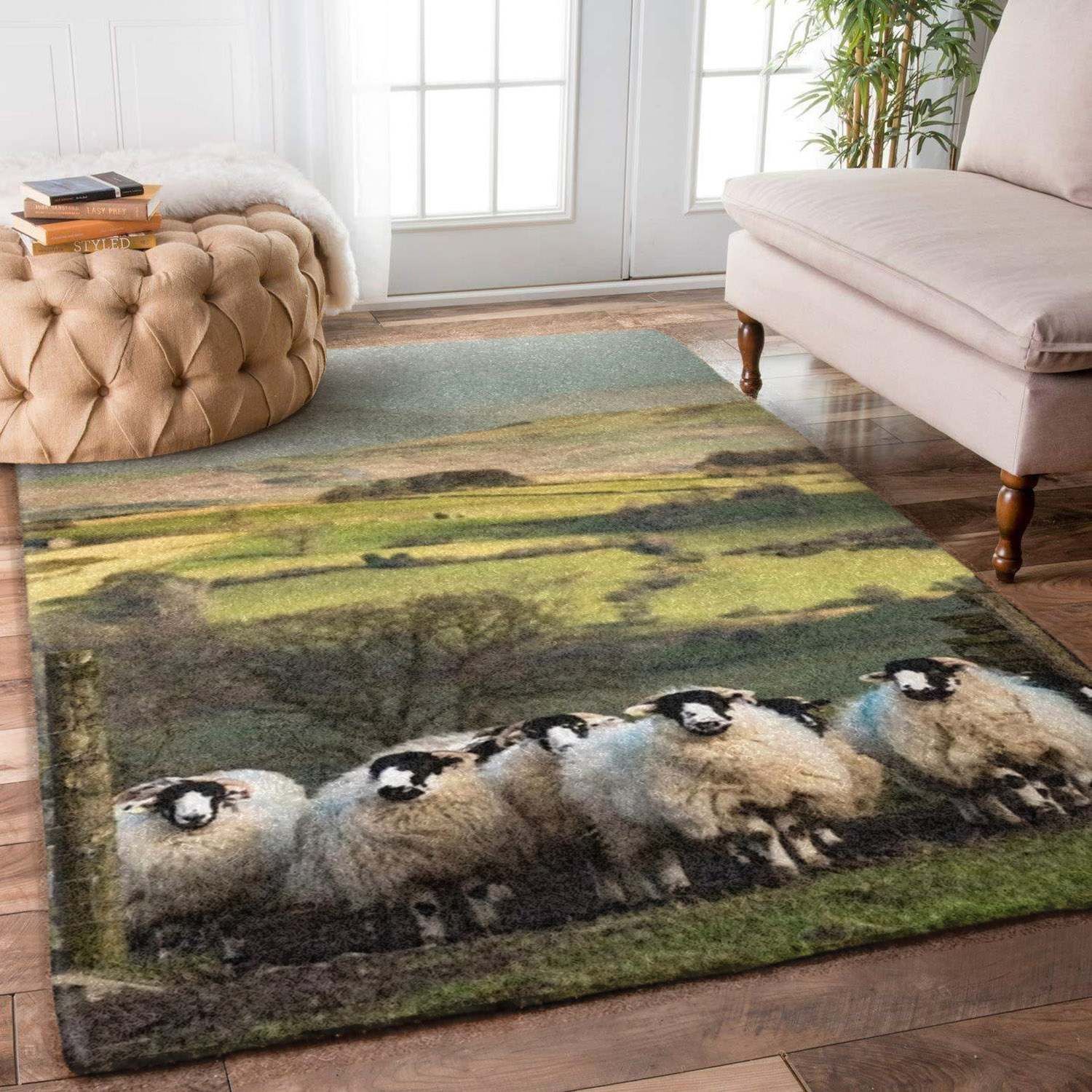 Rugs in Living Room and Bedroom - Sheep dv13144 rug carpet