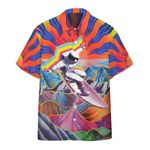 Gearhumans 3D Astronaut Surfing In Hippie Trippy Mountain Custom Short Sleeve Shirt GS2506215 Hawai Shirt Hawai Shirt S
