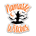 Gearhumans 3D Namaste Witches Halloween Custom Stickers