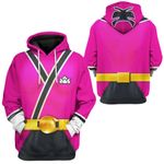 Gearhuman 3D Power Rangers Samurai Pink Custom Tshirt Hoodie Apparel GV080110 3D Apparel