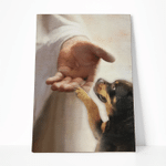 Gearhumans Gearhuman 3D Rottweiler Take My Hand Jesus God Custom Canvas GW30037 Canvas 1 Piece Non Frame M