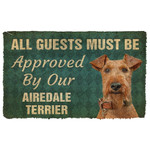 Gearhuman 3D Must Be Approved By Our Airedale Terrier Custom Doormat GW270125 Doormat Doormat S(15,8''x23,6'')