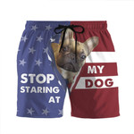 Gearhumans 3D Stop staring at my dog French Bulldog Custom Beach Shorts Swim Trunks GV310710 Men Shorts Men Shorts S