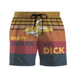 Gearhumans 3D Baby Shark My Dick Custom Beach Shorts Swim Trunks GN28073 Men Shorts Men Shorts S