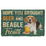 Gearhuman 3D Hope You Brought Beer And Beagle Treats Doormat GK29012 Doormat Doormat S(15,8''x23,6'')