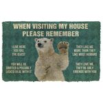 Gearhuman 3D Please Remember Polar Bears House Rule Custom Doormat GW08037 Doormat Doormat S(15,8''x23,6'')