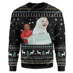 Ugly Woman Yelling At A Cat Terrestrial Custom Sweater Apparel MV-AT2611192 Ugly Christmas Sweater Long Sleeve S