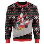 Custom Ugly Santa And Jesus Christmas Sweater Jumper HD-AT01111907 Ugly Christmas Sweater Long Sleeve S