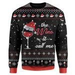 Ugly The Wine It Calls Me Custom Sweater Apparel HD-TA19111903 Ugly Christmas Sweater Long Sleeve S