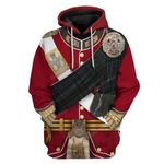 Hoodie Custom A Scottish Uniform Of A Lieutenant Apparel HD-TA14101913 3D Custom Fleece Hoodies Hoodie S