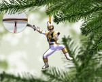 Gearhumans 3D Mighty Morphin White Power Rangers Custom Christmas Ornament