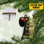 Gearhumans 3D Firefighter Uniform Custom Number Ornament
