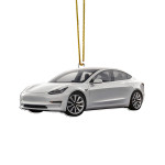 Gearhumans 3D Tesla Model 3 Christmas Custom Ornament