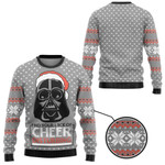 Gearhumans 3D Star Wars Darth Vader Knitted Christmas Gift Custom Ugly Sweater