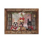 Gearhumans 3D French Bulldog Its The Most Wonderful Time Of The Year Custom Canvas