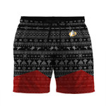 Gearhumans 3D S.T The Next Generation 1987 Red Ugly Christmas Custom Men Shorts