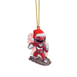 Gearhumans 3D Chibi Mighty Morphin Red Power Ranger Custom Christmas Ornament