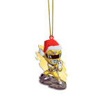 Gearhumans 3D Chibi Mighty Morphin Yellow Power Ranger Custom Christmas Ornament