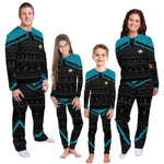 Gearhumans 3D S.T Picard 2020 Blue Ugly Christmas CustomPajamas Set