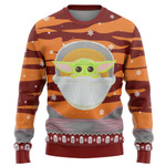 Gearhumans 3D SW Baby Yoda Ugly Christmas Edition Custom Ugly Sweater