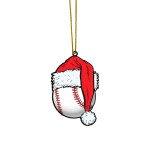 Gearhumans 3D Baseball Santa Christmas Custom Ornament