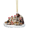 Gearhumans 3D Jesus And Chihuahua Dogs Christmas Custom Ornament