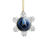 Gearhumans 3D S.T Snowflake Christmas Custom Ornament