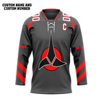 Gearhumans 3D ST Klingon Empire Hockey Team Custom Name Custom Number Hockey Jersey