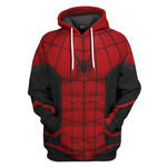 Gearhumans 3D Mrvl Spider No Way Home Red And Black Suit Custom Tshirt Hoodie Apparel