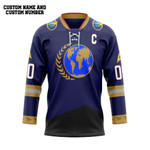 Gearhumans 3D ST United Earth Hockey Team Custom Name Custom Number Hockey Jersey