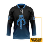 Gearhumans 3D Star Wars Mandalorian Jango Fett Hockey Team Custom Name Custom Number Hockey Jersey