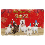 Gearhumans 3D Happy New Year 2022 Dogs Custom Canvas